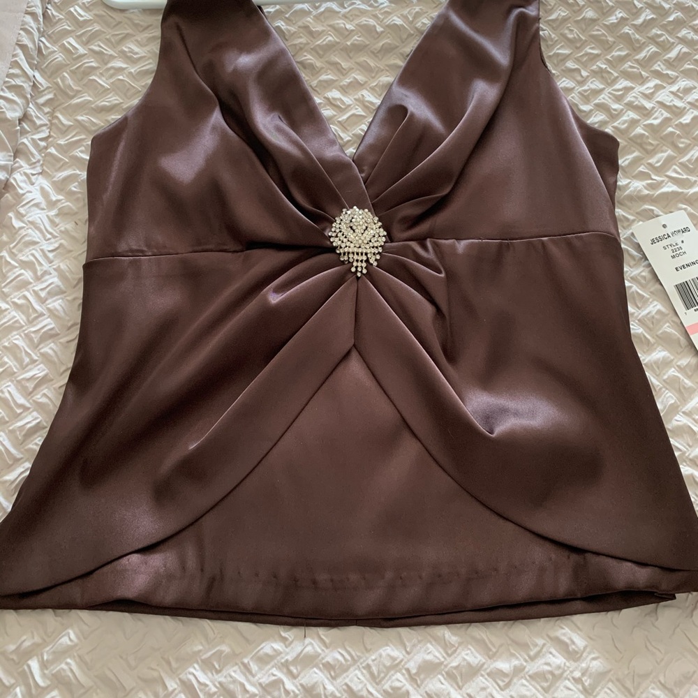 Brown satin dressy camisole!